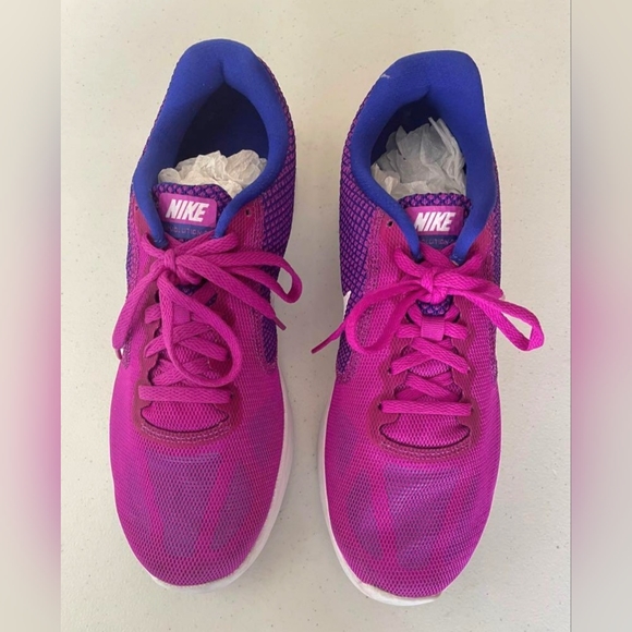 NIKE Revolution 3, NWOT, Women's Running Shoes, Purples & Blue, Size 7.5 - Picture 14 of 15
